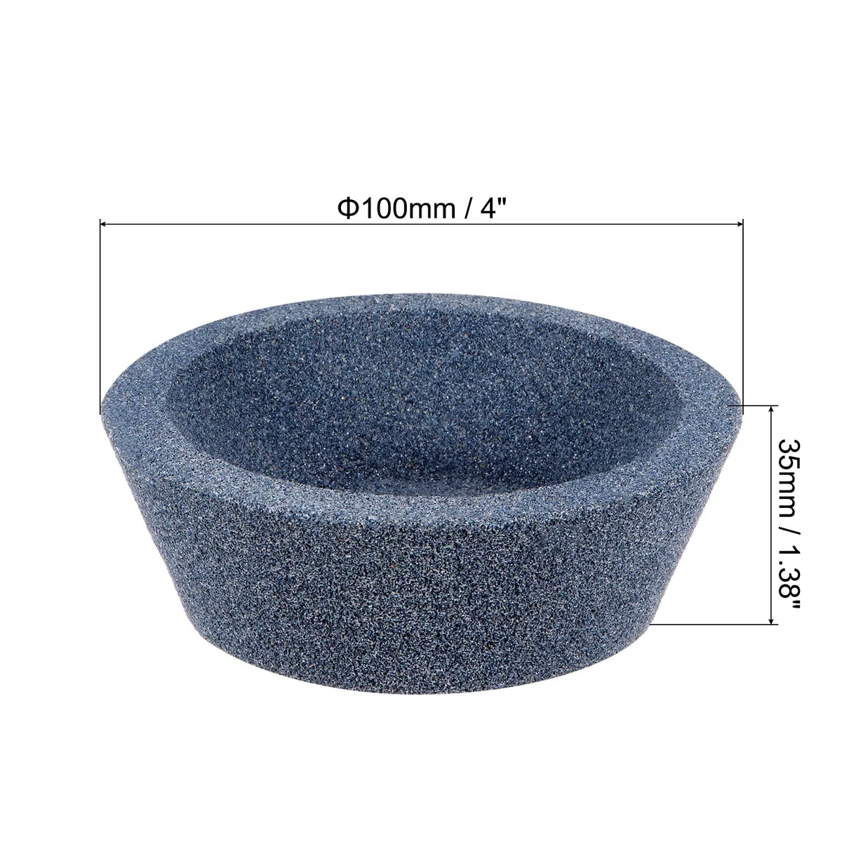 QUARKZMAN Meule Conique de 4 Pouces de 60 Grains Meule en Oxyde d'Aluminium Meule Abrasive pour Surface Outil en Céramique