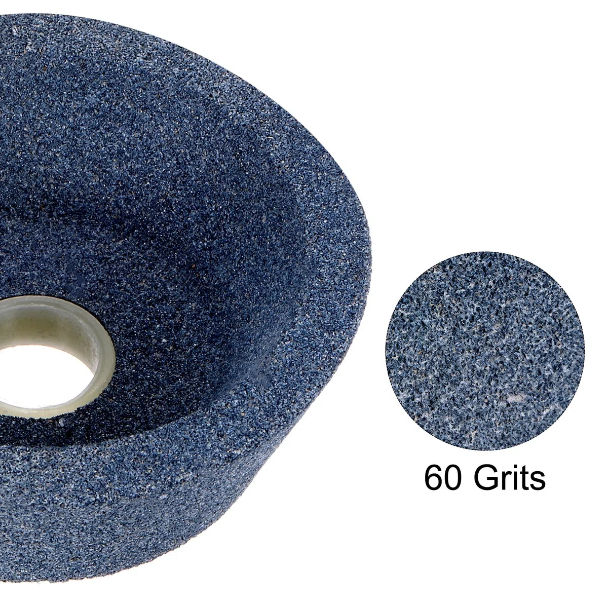 QUARKZMAN Meule Conique de 4 Pouces de 60 Grains Meule en Oxyde d'Aluminium Meule Abrasive pour Surface Outil en Céramique